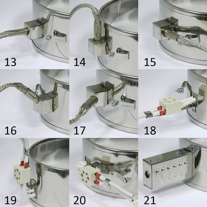 Токоподводы для миканитовых кольцевых нагревателей НОМАКОН 13-21