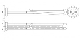 ТЭН для бойлера с трубкой термодатчика