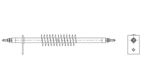 ТЭН оребренный для тепловых завес и калориферов
